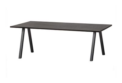 WOOOD Eettafel 'Combi-tablo' 160 x 90cm, kleur Blacknight