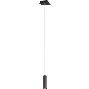 LED Hanglamp - Trion Mary - GU10 Fitting - 1-lichts - Rond - Mat Zwart - Aluminium