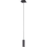 LED Hanglamp - Trion Mary - GU10 Fitting - 1-lichts - Rond - Mat Zwart - Aluminium