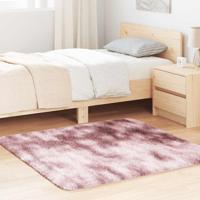 Hoogpolig vloerkleed NAVARRA 120x120 cm polyester stoffig roze