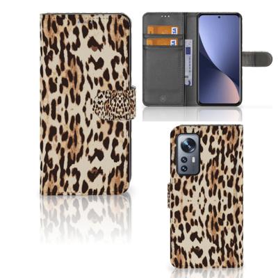 Xiaomi 12 | 12X | Telefoonhoesje | Met pasjeshouder | Leopard