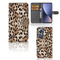 Xiaomi 12 | 12X | Telefoonhoesje | Met pasjeshouder | Leopard