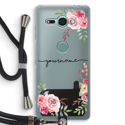 Rozen: Sony Xperia XZ2 Compact Transparant Hoesje met koord