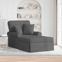 Chaise Lounge met Rok Donkergrijs 91 x 157 x 91 cm Stof