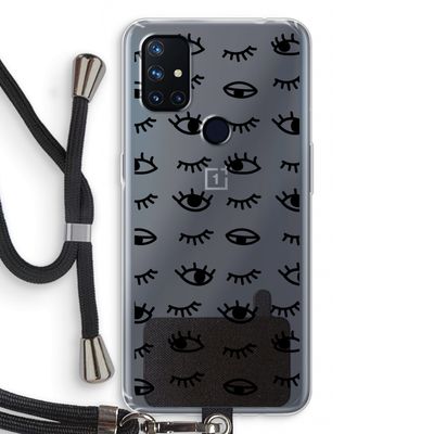 Eye pattern #2: OnePlus Nord N10 5G Transparant Hoesje met koord