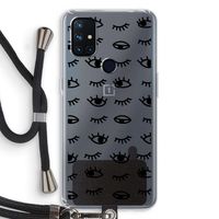 Eye pattern #2: OnePlus Nord N10 5G Transparant Hoesje met koord