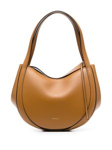 Wandler mini Lin leather tote bag - Marron