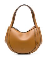 Wandler mini Lin leather tote bag - Marron - thumbnail