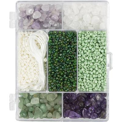Creativ Company Creatieve box sieraden, kristallen, afm 2,6-10 mm, gatgrootte 0,8-1,2 mm, ca. 2460 stuk, diverse kleuren, 1 doos