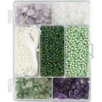 Creativ Company Creatieve box sieraden, kristallen, afm 2,6-10 mm, gatgrootte 0,8-1,2 mm, ca. 2460 stuk, diverse kleuren, 1 doos