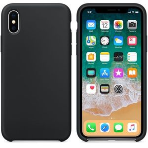 Hoogwaardige iPhone X / XS Silicone Case Cover Hoes Zwart
