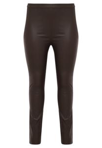 Yoek Leren legging full stretch | Bruin | Maat 54