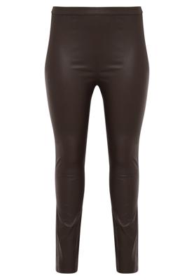 Yoek Leren legging full stretch | Bruin | Maat 54