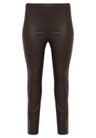 Yoek Leren legging full stretch | Bruin | Maat 48