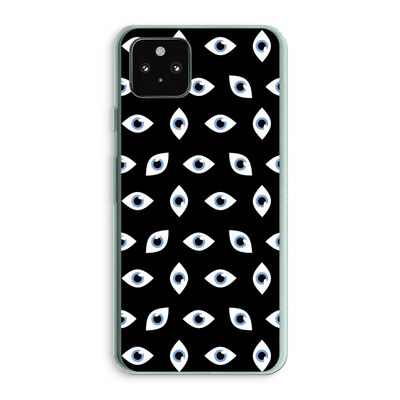 Eyes pattern: Google Pixel 5a 5G Transparant Hoesje