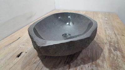 Riviersteen waskom RXL250308, 63x41x15 cm
