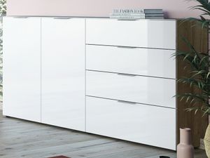 Dressoir OAKLAIR 2 deuren en 4 lades navarra eik/wit