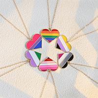 trots maan regenboog liefde vormige hanger ketting gepersonaliseerde mode eenvoudige homoseksuele enkellaags halsketting Lightinthebox