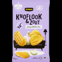 Jumbo Chips Knoflook & Zout Ribbel 150 g