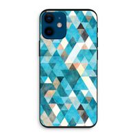 Gekleurde driehoekjes blauw: iPhone 12 mini Biologisch afbreekbaar hoesje
