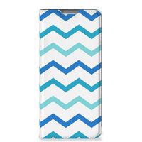 Xiaomi 12 | 12X Hoesje met Magneet Zigzag Blauw - thumbnail