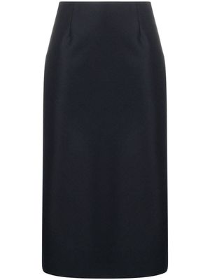 Maison Margiela jupe mi-longue en serge à coupe évasée - Bleu