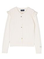 POLO RALPH LAUREN KIDS cardigan Novelty en maille torsadée - Blanc