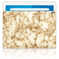 Lenovo Tab M10 Tablet Back Cover Marmer Goud - thumbnail