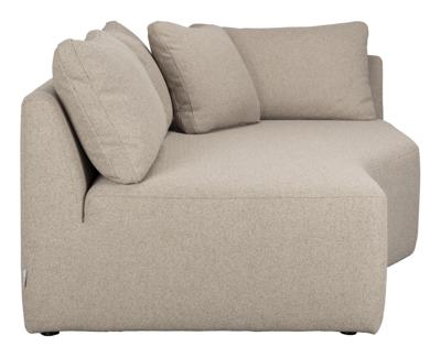 Zuiver Bank 'Prosper' Chaise Longue Element Links, kleur Cappuccino