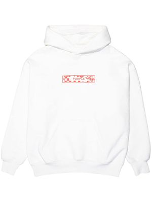 Purple Brand hoodie en coton à imprimé graphique - Blanc