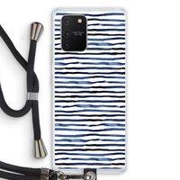 Verrassende lijnen: Samsung Galaxy S10 Lite Transparant Hoesje met koord