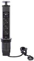 3-Voudige pop-up stekkerdoos met USB Perel EBP03LUSB-G 3-Voudige pop-up stekkerdoos met USB Perel EBP03LUSB-G