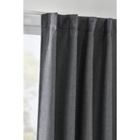 1+1 Gratis Leen Bakker - Gordijn Miran - Donker - 140x280 Cm (1 Stuk) - Polyester - Grijs