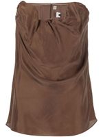 TOTEME blouse bustier à effet drapé - Marron