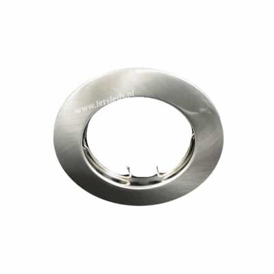 LED lamp armatuur NIKKEL geborsteld rond