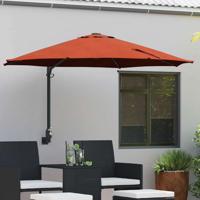 VidaXL Tuinparasol terracotta 248 x 248 x 148 cm polyester en staal