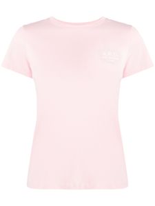 A.P.C. t-shirt à logo brodé - Rose