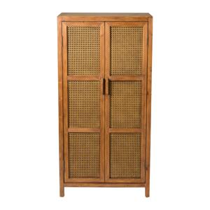 Webbing kast Bandung hoog - bruin - 140x70x40 cm