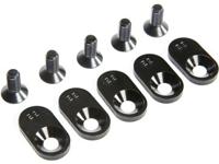 Losi - Engine Mount Insert and Screws 22T Black (5): 5ive-T 2.0 (fits 62T spur) (LOS252107) - thumbnail