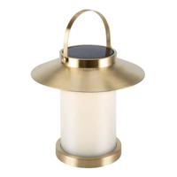 Messing tafellampje met ingebouwd zonnepaneel en LED lichtbron Nordlux &apos;Temple To-Go 35&apos;