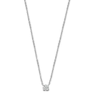 Ketting zilver-zirconia 5,5 mm wit 41,5-44,5 cm