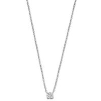 Ketting zilver-zirconia 5,5 mm wit 41,5-44,5 cm - thumbnail