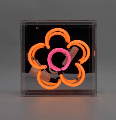 Mini Glazen Neon Box - Daisy - Oranje