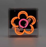 Mini Glazen Neon Box - Daisy - Oranje
