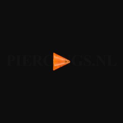 Spike 1.6 mm acryl oranje met glitters