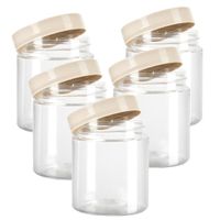 Voorraadpot/bewaarpot - 10x - 600 ml - kunststof - beige - B10 x H12 cm