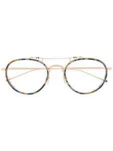 Thom Browne Eyewear lunettes de vue à monture ronde - Bleu