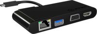ICY BOX IB-DK403-C Bedraad USB 3.2 Gen 1 (3.1 Gen 1) Type-C Zwart - thumbnail