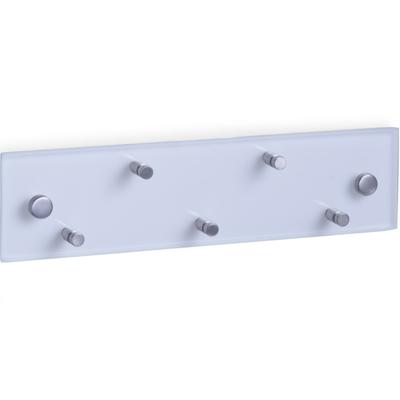 Zeller sleutelrek transparant glas voor 5 sleutels - 30 cm - Sleutels ophangen