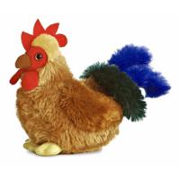 Pluche kippen/hanen/haan knuffel dier - 15 cm - kleuren mix - boerderij dieren